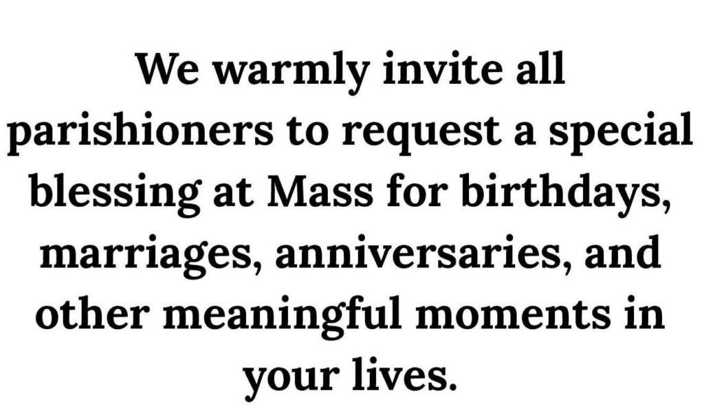 Request a Special Blessing